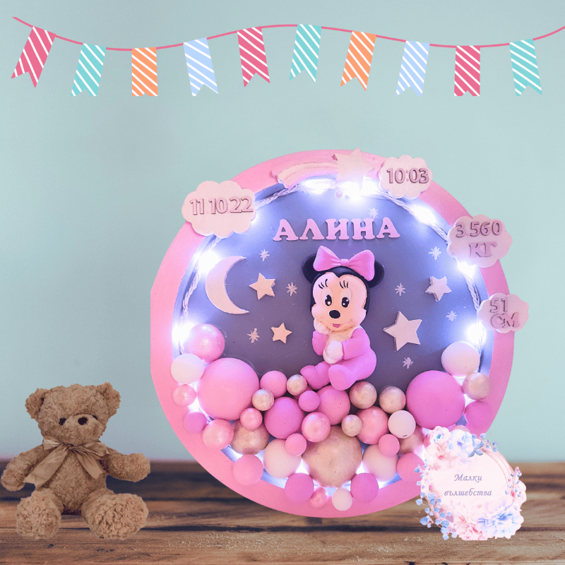 Кръгло пано за момиче