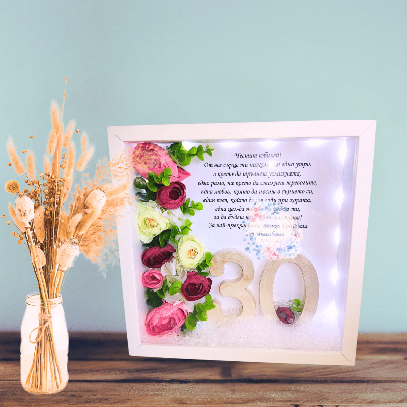Рамка за юбилей с пожелание 