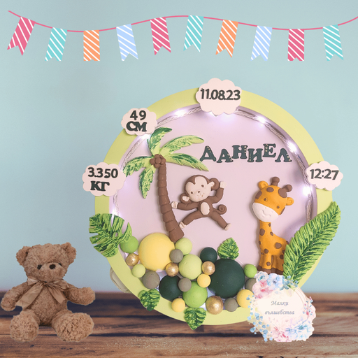 Кръгло Пано на тема "Сафари"