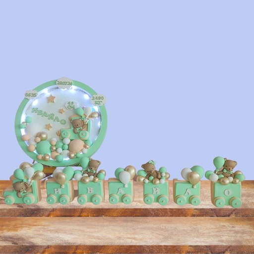 Комплект Кръгло Пано с Влакче и Мечета